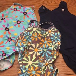 3 one piece girls bathing suits